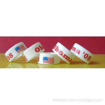 Silk Screened Silicone Rings